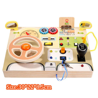 Montessori Busy Board for Children with LED Light Activities