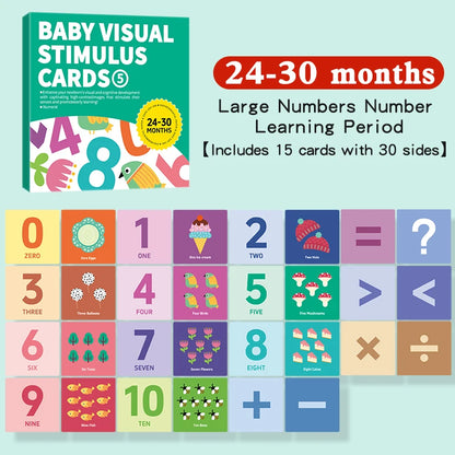 High Contrast Montessori Vision Cards for Babies 0-12 Months