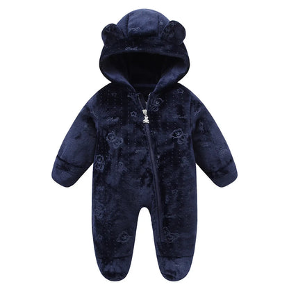 Newborn Fleece Christmas Elk Jumpsuit for Infants