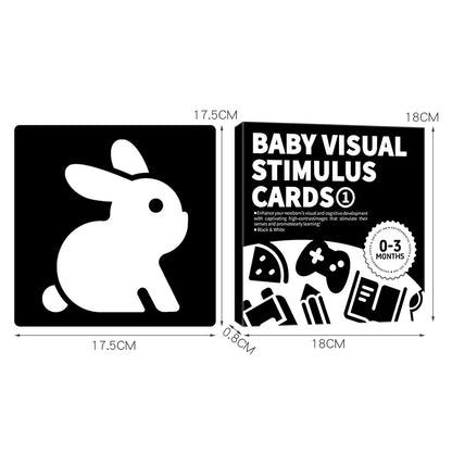 High Contrast Montessori Vision Cards for Babies 0-12 Months