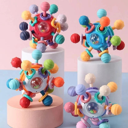Montessori Sensory Rattle Teether for Infants 0-12 Months