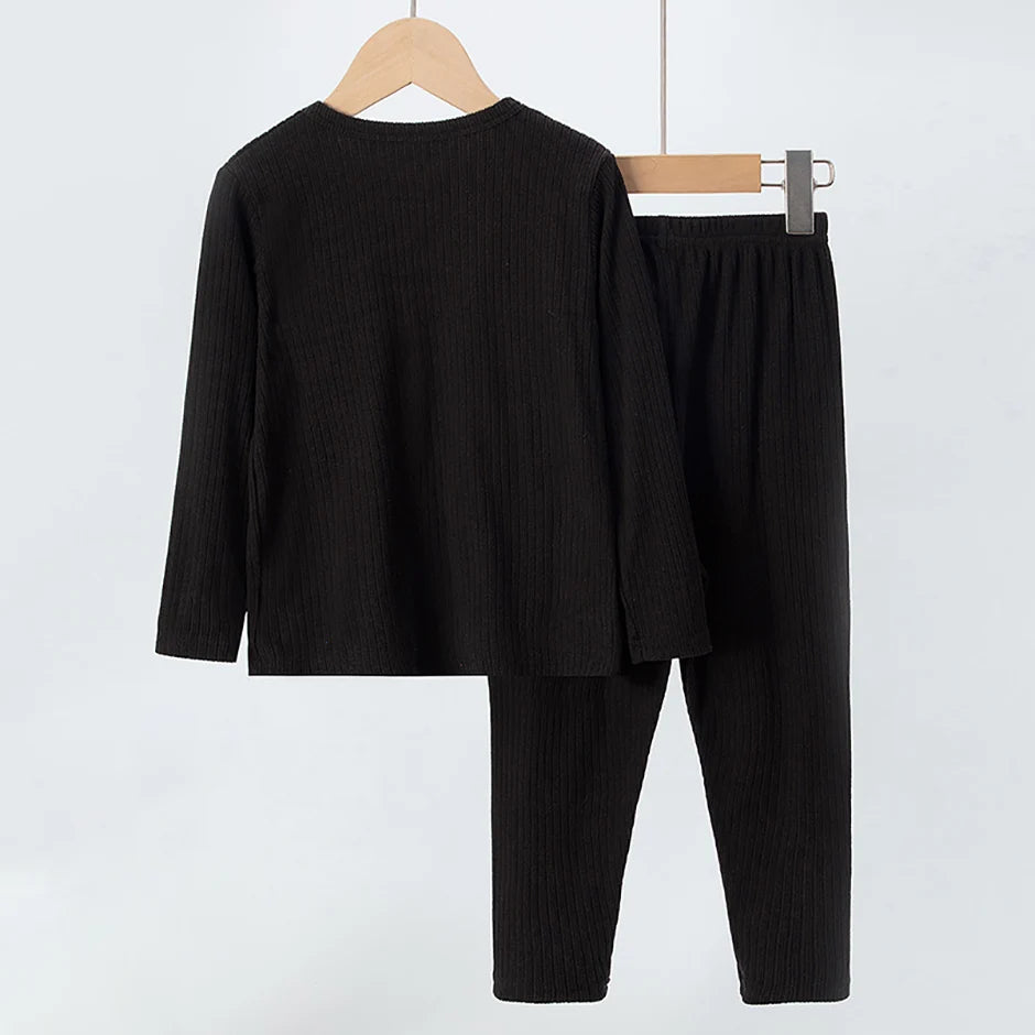 Children's 2-Piece Thermal Underwear Set for Fall/Winter