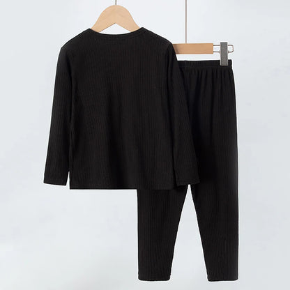 Children's 2-Piece Thermal Underwear Set for Fall/Winter