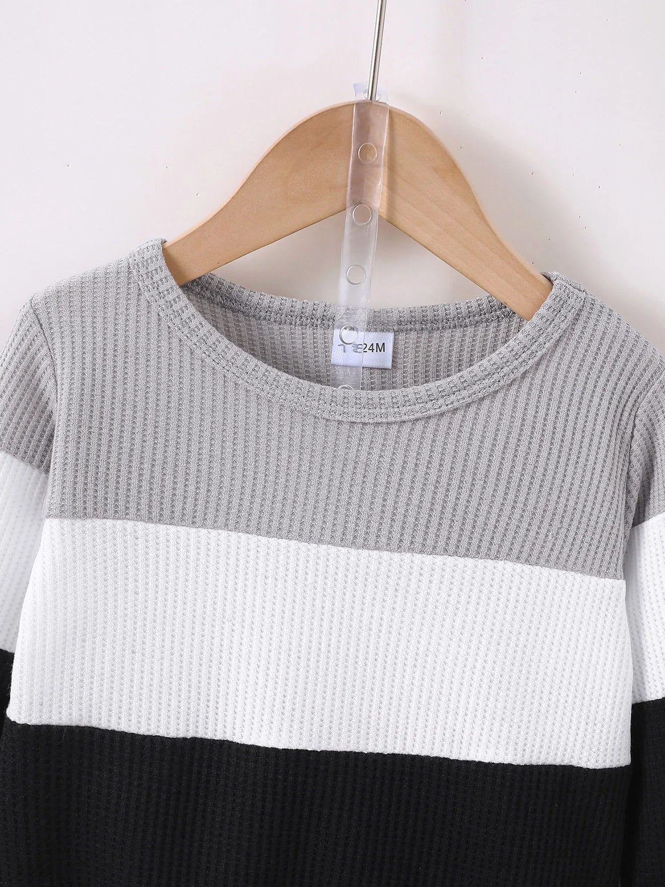 Color Block Long Sleeve Top and Pants Set for Boys 1-6 Years