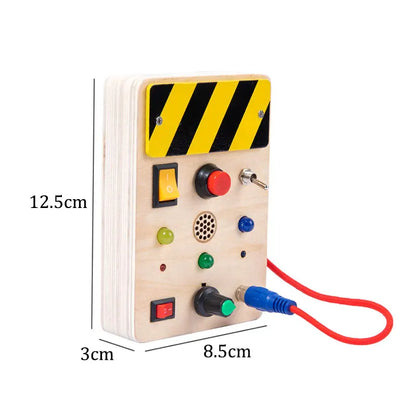 Montessori Busy Board for Children with LED Light Activities