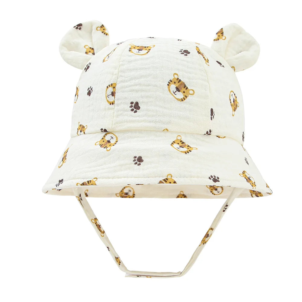 Soft Muslin Cotton Baby Sun Hat for 3-12 Months