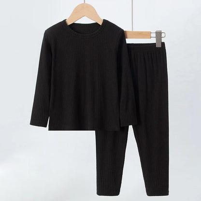 Children's 2-Piece Thermal Underwear Set for Fall/Winter