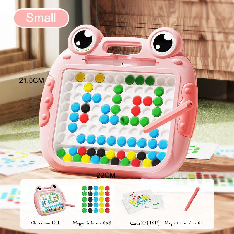 Large Magnetic Drawing Board with Beads and Pen for Kids