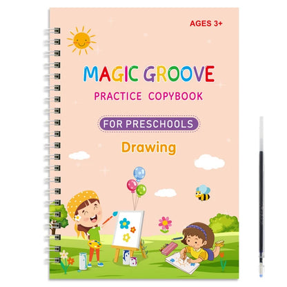 Montessori Reusable Drawing Copybook for Kids' Writing Skills