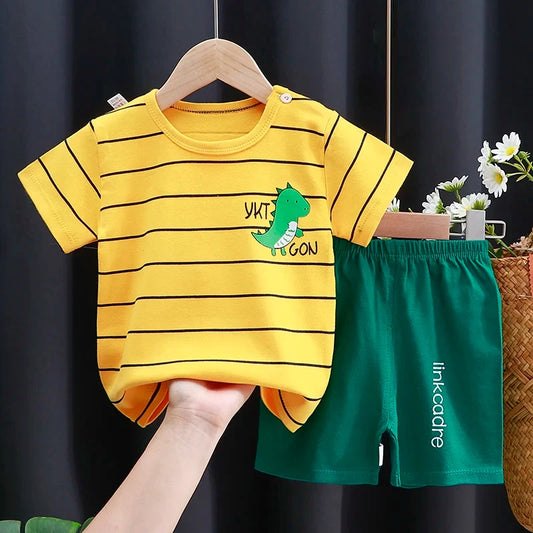 Cotton Summer T-Shirt and Shorts Set for Kids