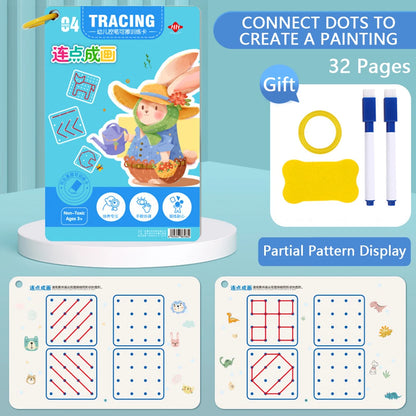 Children's Reusable Tracing Workbook for Pen Control Practice