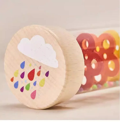 Wooden Rain Sound Pipe Toy for Early Educational Play