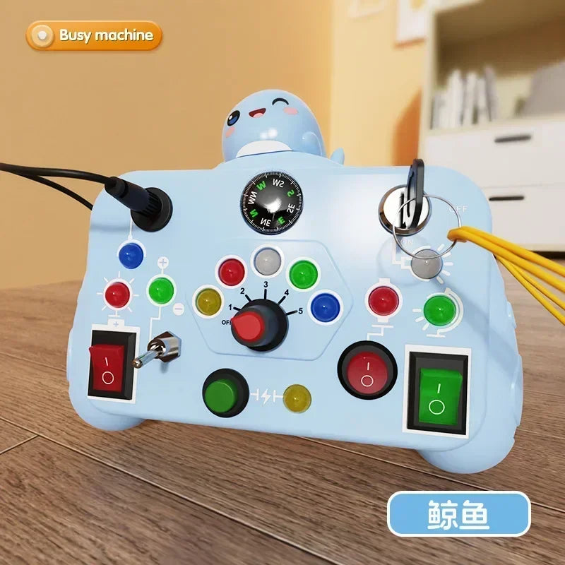LED Light Switch Sensory Board for Toddlers 2-4 Years