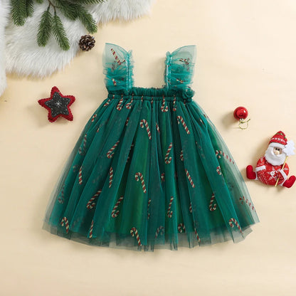 Toddler Christmas Tutu Dress for Baby Girls, Sizes 6M-4Y