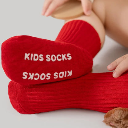 Toddler Christmas Anti-Slip Socks with Santa Design, 0-3 Years