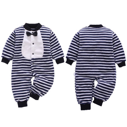 Soft Flannel Infant Jacket and Jumpsuit for Newborns 0-18 Months