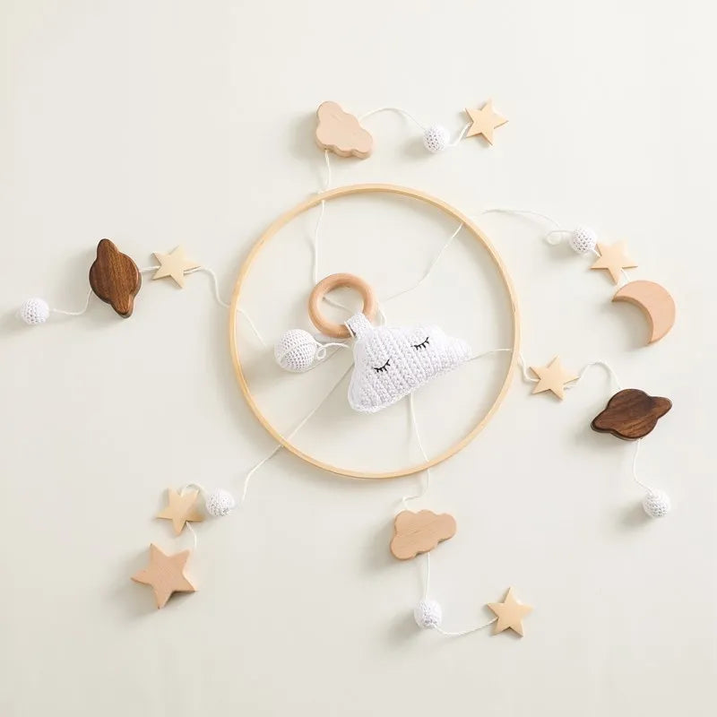 Musical Baby Cloud Rattle & Crib Mobile for Newborns