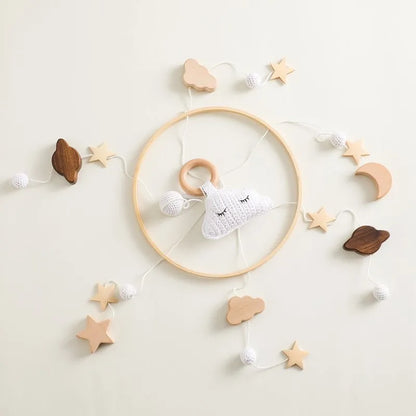 Musical Baby Cloud Rattle & Crib Mobile for Newborns