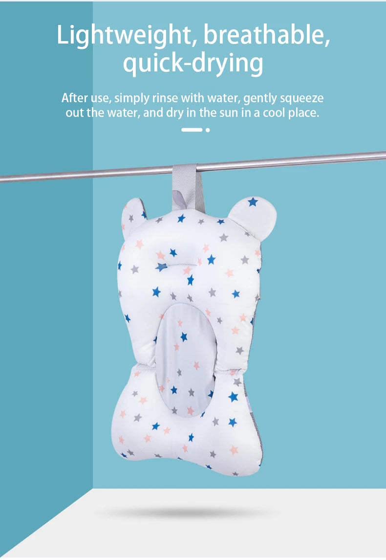 Foldable Baby Bath Support Seat - Adjustable Infant Cushion