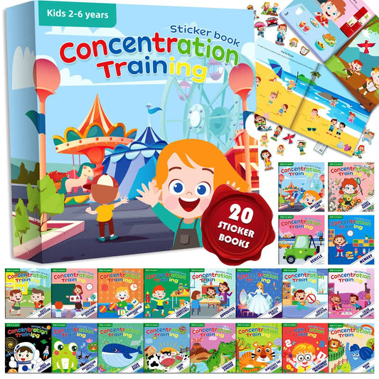 Kawaii Sticker Book for Kids - Educational DIY Puzzle Activity