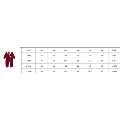Baby Boy Christmas Ribbed Romper with Santa Design
