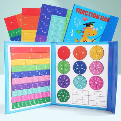 Montessori Fraction Learning Wooden Math Toy for Kids