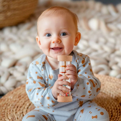 Montessori Rain Stick Rattle - Sensory Toy for Babies