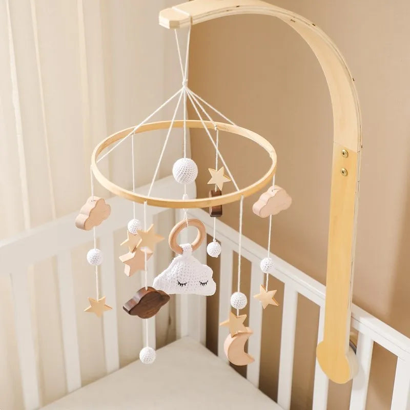 Musical Baby Cloud Rattle & Crib Mobile for Newborns