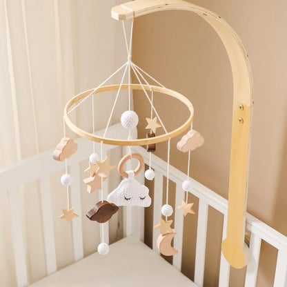 Musical Baby Cloud Rattle & Crib Mobile for Newborns