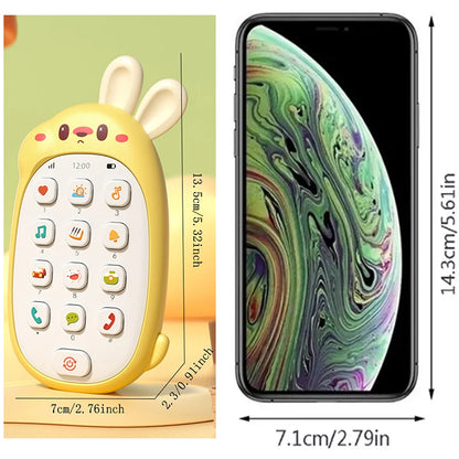 Baby Rabbit Puzzle Mobile Phone Toy - Chewable Music Fun