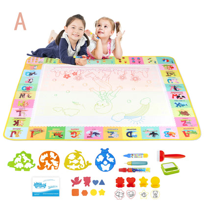 Water Drawing Mat for Kids with Reusable Magic Pens
