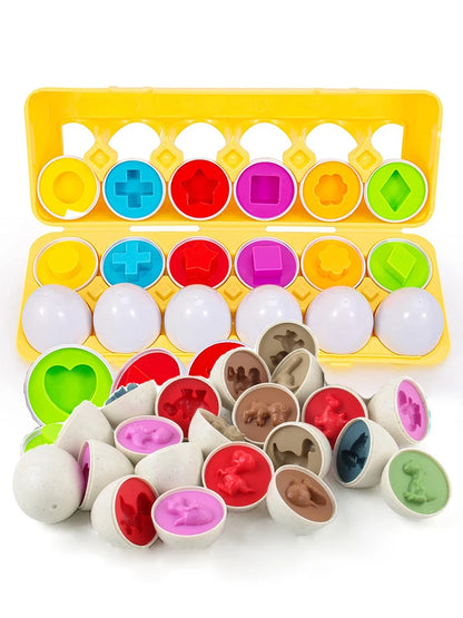 Montessori Shape Matching Smart Egg Toy for Kids 2-4 Years