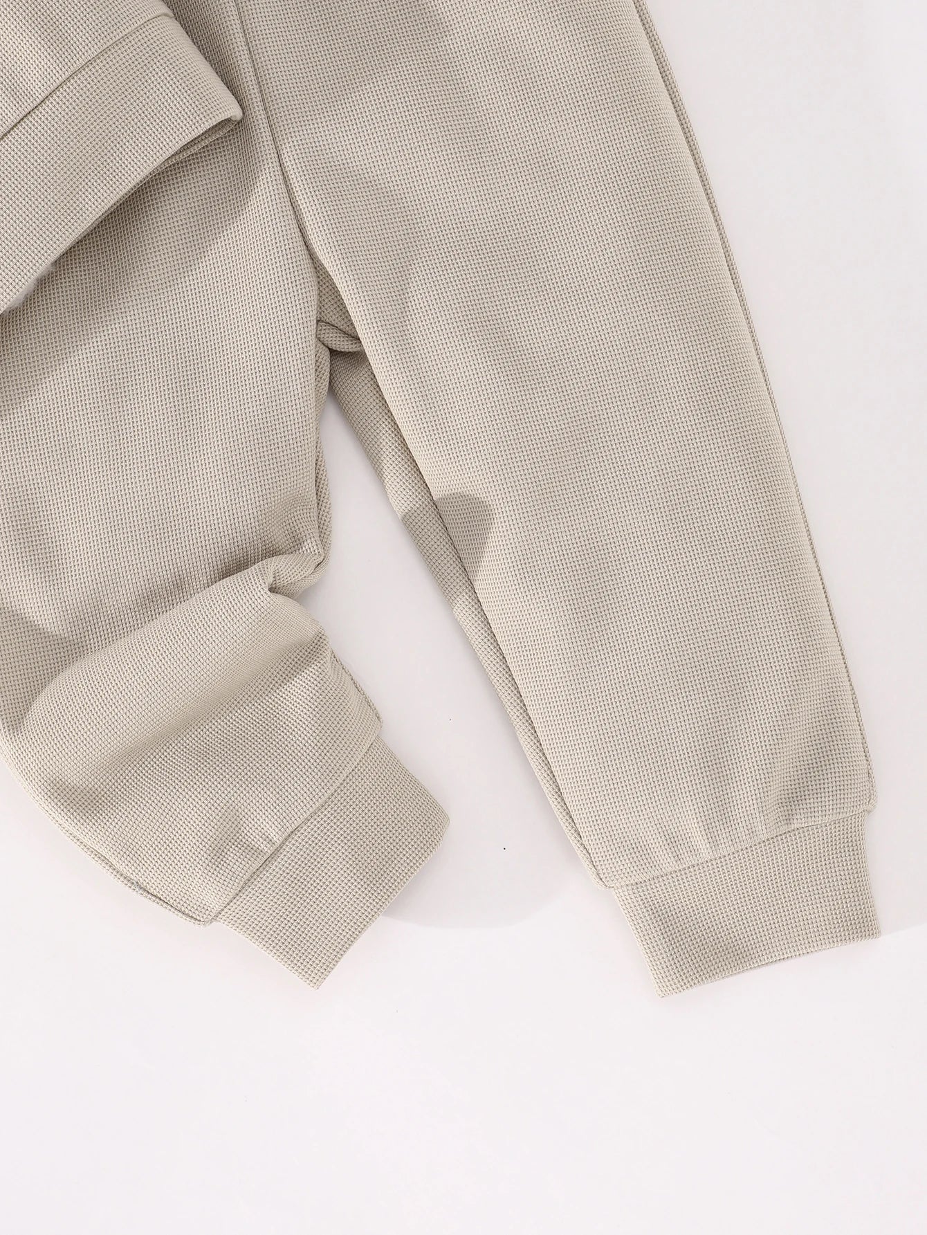 Boys' Long-Sleeve Waffle Hoodie and Pants Set