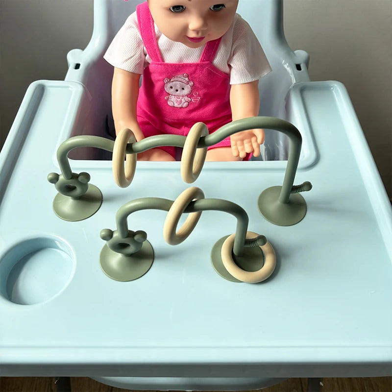 Silicone Bead Tabletop Toy for Baby Learning and Play