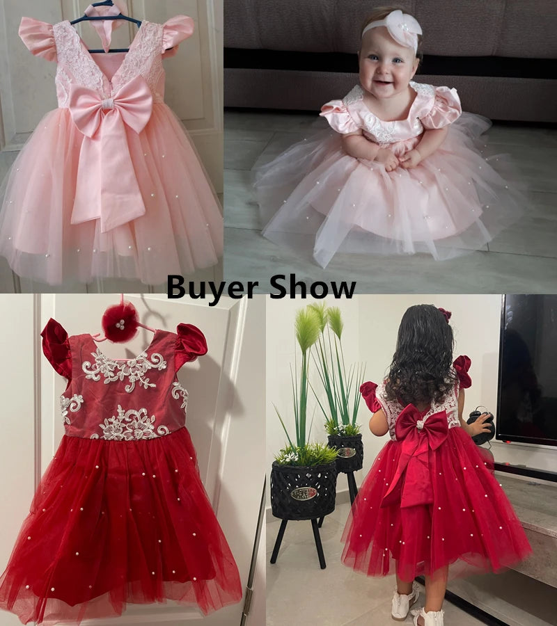 Toddler Girls Floral Embroidery Dress for Special Occasions