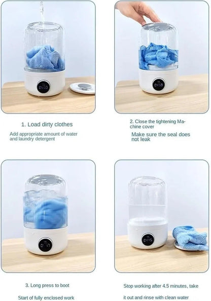 Portable Mini Washing Machine for Underwear and Socks