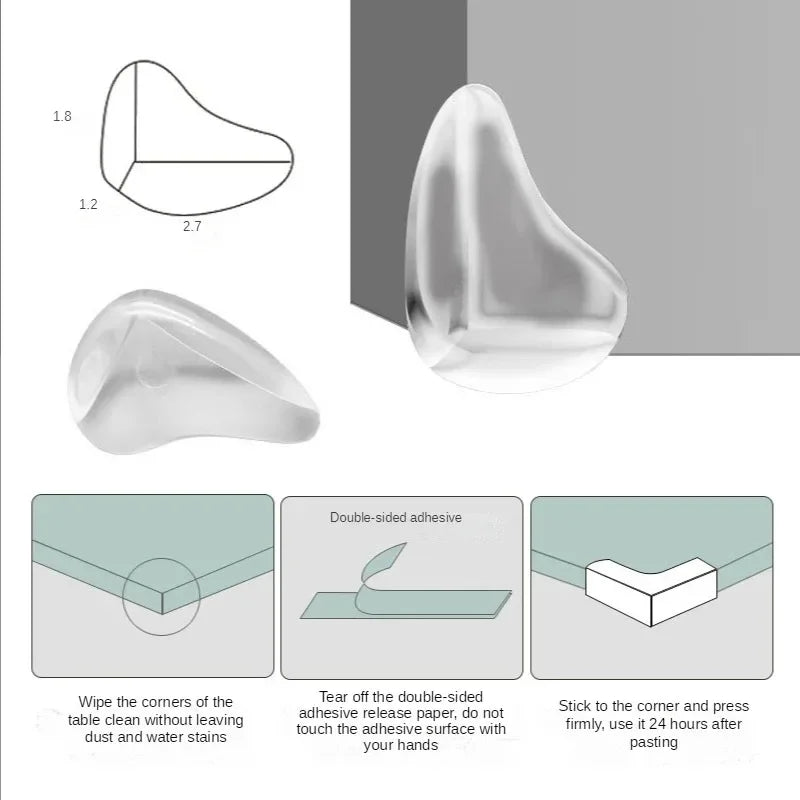 10pcs Baby Silicone Corner Protectors & Socket Covers
