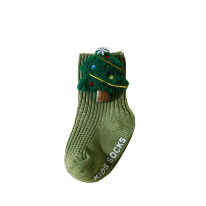 Christmas Baby Socks with Anti-Slip Design for Toddlers 0-3 Years
