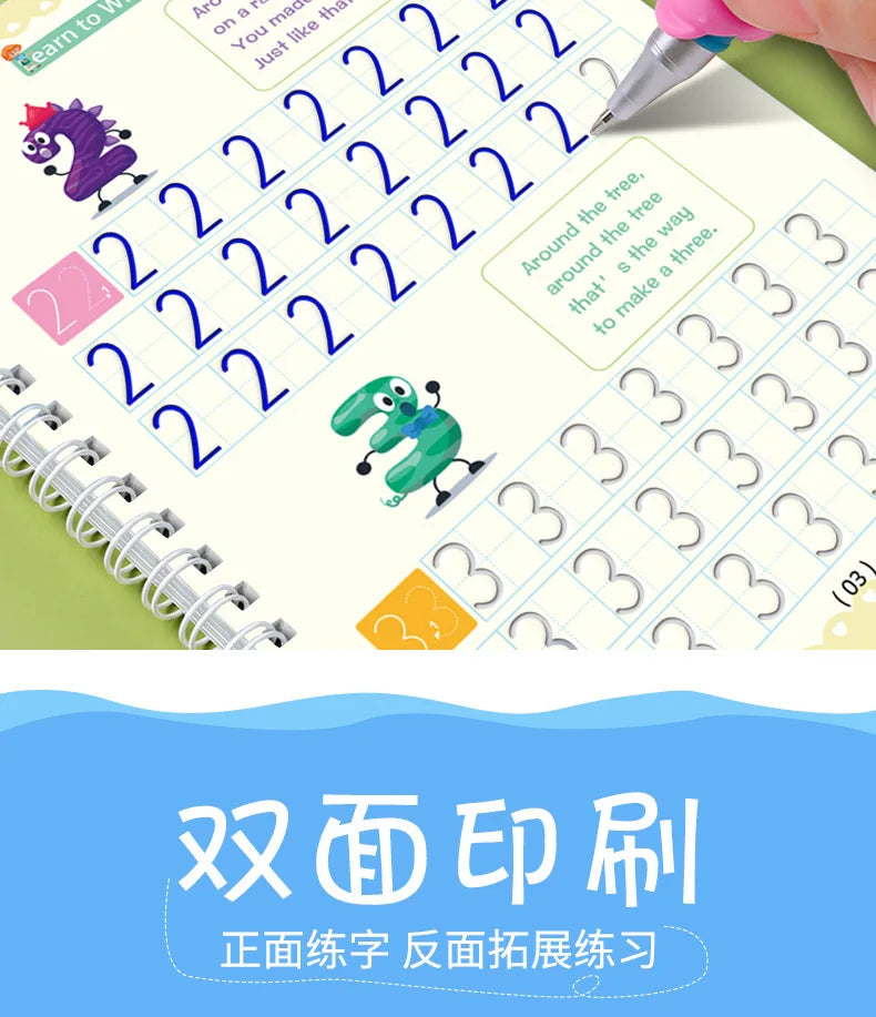 Montessori Reusable Drawing Copybook for Kids' Writing Skills
