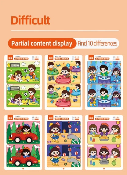 64pcs Montessori Educational Game Cards for Kids' Focus Training