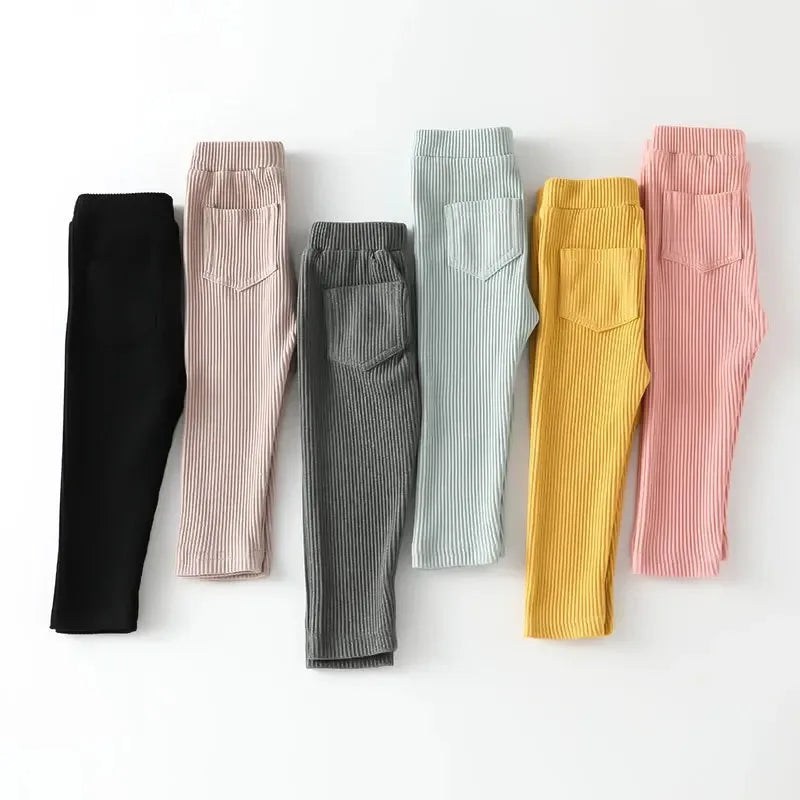 Cotton High Waist Leggings for Baby Girls and Boys