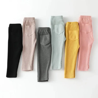 Cotton High Waist Leggings for Baby Girls and Boys