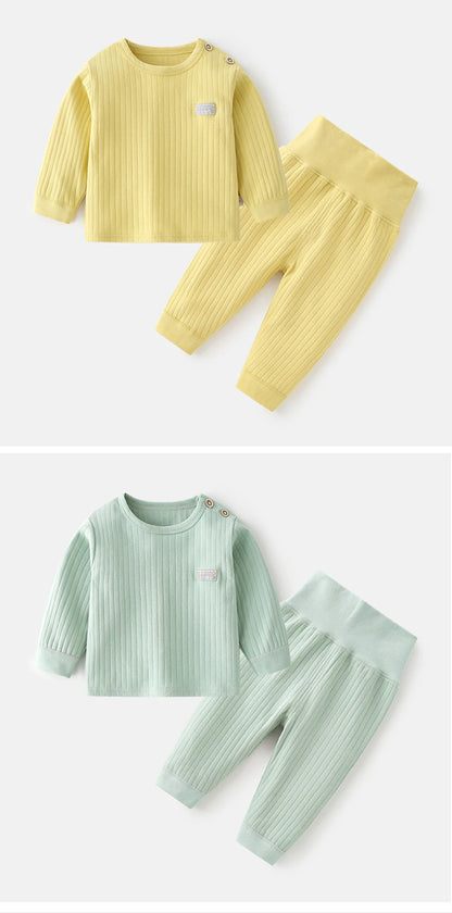 Thermal Pajama Set for Baby Boys and Girls in Candy Colors