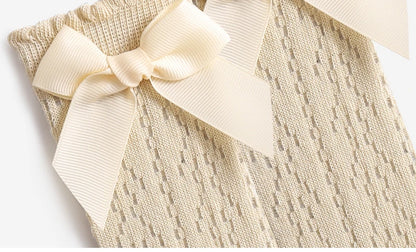 Cute Toddler Knee High Lace Bow Socks for Summer 0-3Y