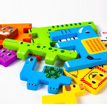 Animal Transportation Wooden Puzzle for Kids