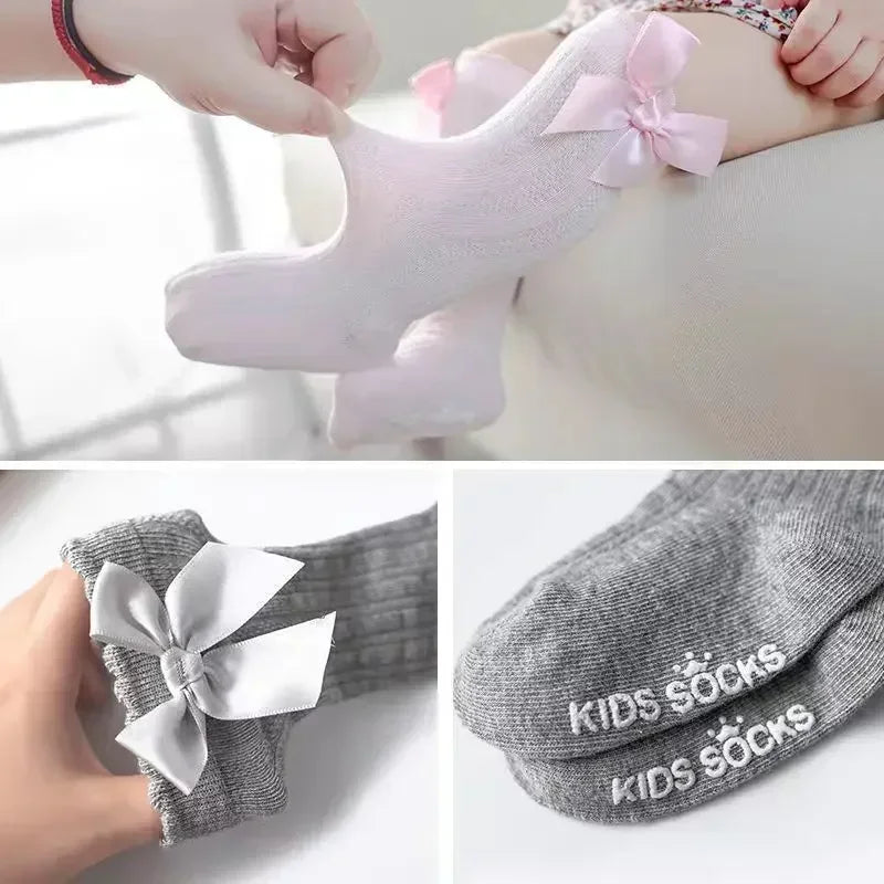 Red Bow Tie Knee High Socks for Infants and Toddlers