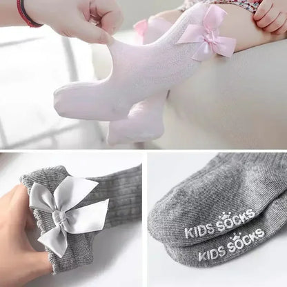 Red Bow Tie Knee High Socks for Infants and Toddlers