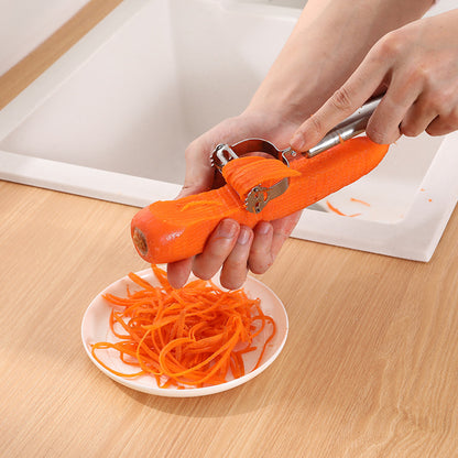 Hoogwaardige roestvrijstalen aardappel-komkommer-wortelrasp, julienneschiller, groente-fruitschiller, groentesnijder