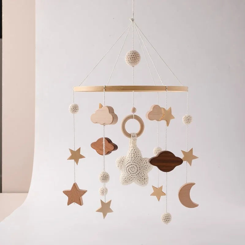 Musical Baby Cloud Rattle & Crib Mobile for Newborns
