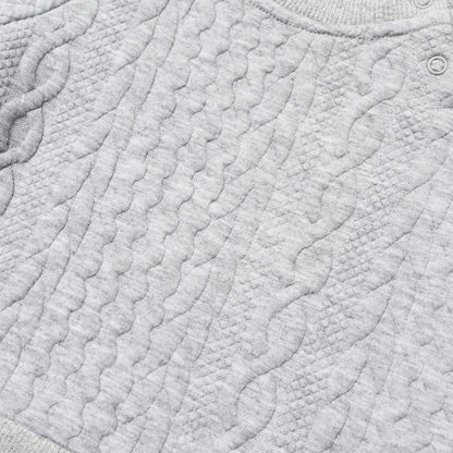Baby Boy Cable Knit Sweatshirt & Pants Set - Soft & Cozy